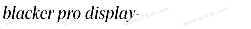 blacker pro display字体转换